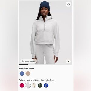 lululemon athletica Heathered Core Ultra Light Grey Hoodie